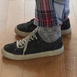 H&M black and white sneakers(lol ignore my pajama pants and comfy socks)